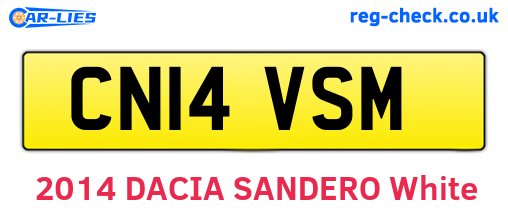 CN14VSM are the vehicle registration plates.