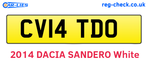 CV14TDO are the vehicle registration plates.