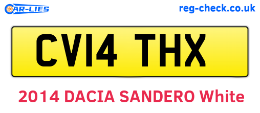 CV14THX are the vehicle registration plates.