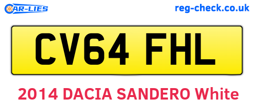 CV64FHL are the vehicle registration plates.