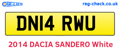 DN14RWU are the vehicle registration plates.