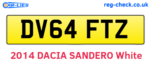 DV64FTZ are the vehicle registration plates.