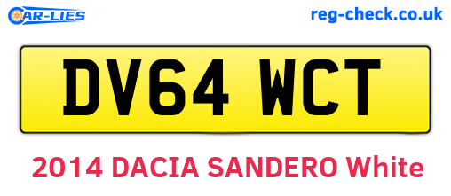 DV64WCT are the vehicle registration plates.