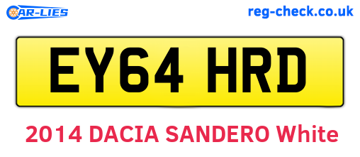 EY64HRD are the vehicle registration plates.