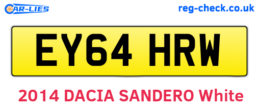 EY64HRW are the vehicle registration plates.