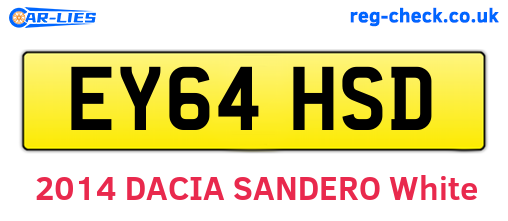 EY64HSD are the vehicle registration plates.