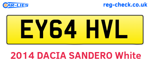EY64HVL are the vehicle registration plates.