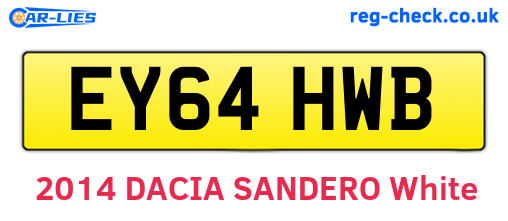 EY64HWB are the vehicle registration plates.