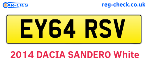 EY64RSV are the vehicle registration plates.