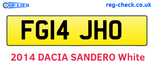 FG14JHO are the vehicle registration plates.