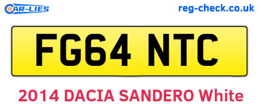 FG64NTC are the vehicle registration plates.