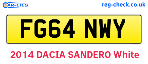 FG64NWY are the vehicle registration plates.