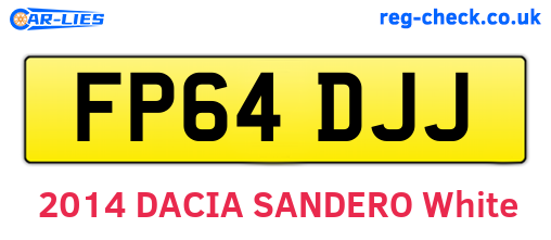 FP64DJJ are the vehicle registration plates.
