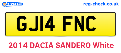 GJ14FNC are the vehicle registration plates.