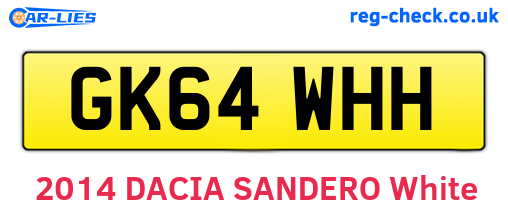 GK64WHH are the vehicle registration plates.