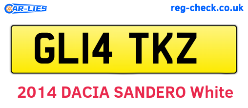 GL14TKZ are the vehicle registration plates.