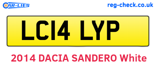 LC14LYP are the vehicle registration plates.