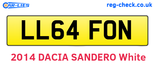 LL64FON are the vehicle registration plates.