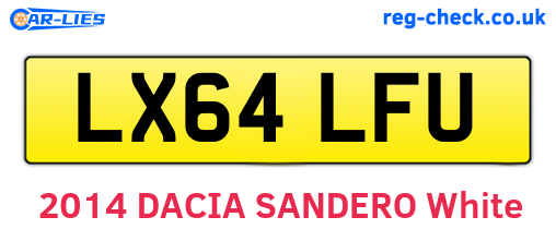 LX64LFU are the vehicle registration plates.