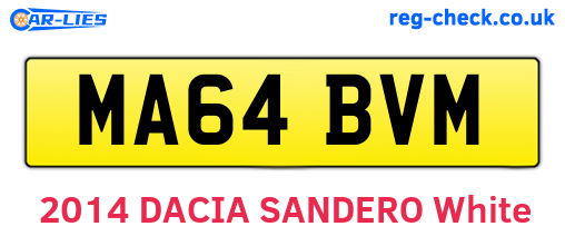 MA64BVM are the vehicle registration plates.