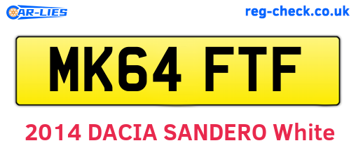 MK64FTF are the vehicle registration plates.