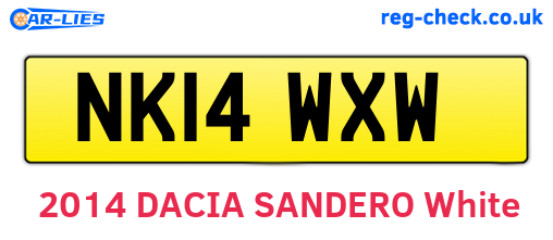 NK14WXW are the vehicle registration plates.