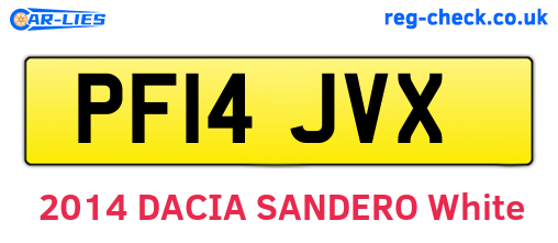 PF14JVX are the vehicle registration plates.