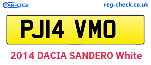 PJ14VMO are the vehicle registration plates.