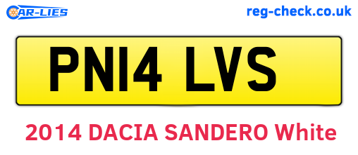 PN14LVS are the vehicle registration plates.