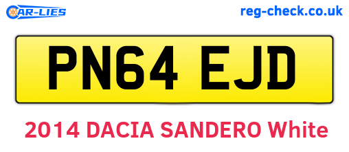 PN64EJD are the vehicle registration plates.