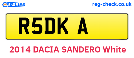 R5DKA are the vehicle registration plates.