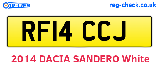 RF14CCJ are the vehicle registration plates.