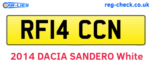 RF14CCN are the vehicle registration plates.