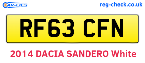 RF63CFN are the vehicle registration plates.