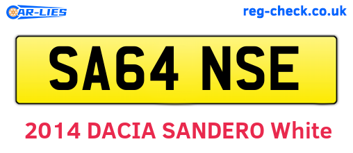 SA64NSE are the vehicle registration plates.