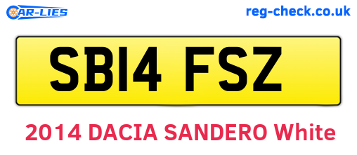 SB14FSZ are the vehicle registration plates.