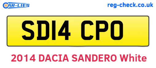 SD14CPO are the vehicle registration plates.