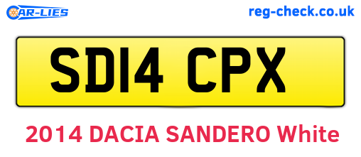 SD14CPX are the vehicle registration plates.