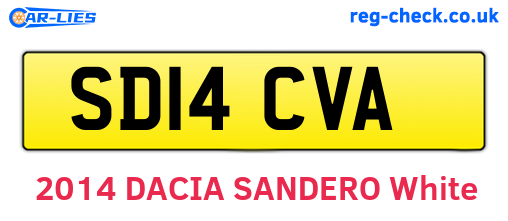 SD14CVA are the vehicle registration plates.