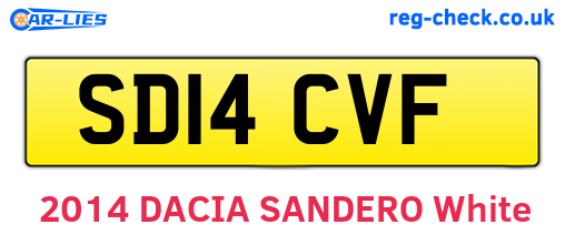 SD14CVF are the vehicle registration plates.