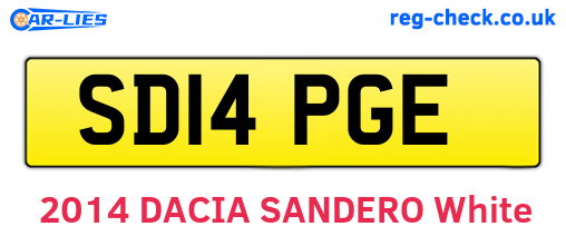 SD14PGE are the vehicle registration plates.