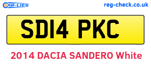 SD14PKC are the vehicle registration plates.
