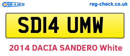 SD14UMW are the vehicle registration plates.