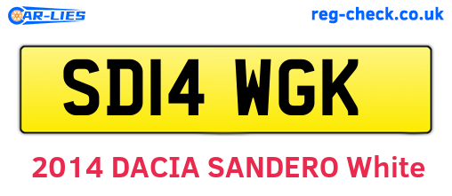 SD14WGK are the vehicle registration plates.