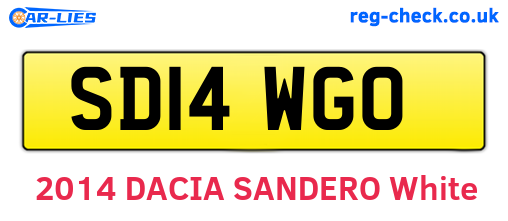 SD14WGO are the vehicle registration plates.