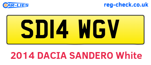 SD14WGV are the vehicle registration plates.