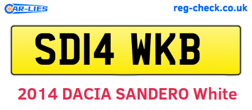 SD14WKB are the vehicle registration plates.
