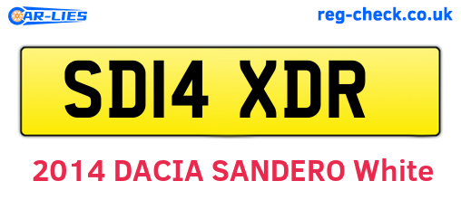 SD14XDR are the vehicle registration plates.