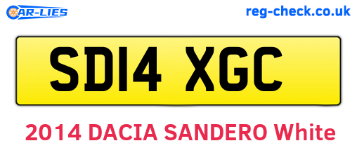 SD14XGC are the vehicle registration plates.