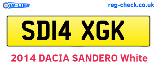 SD14XGK are the vehicle registration plates.